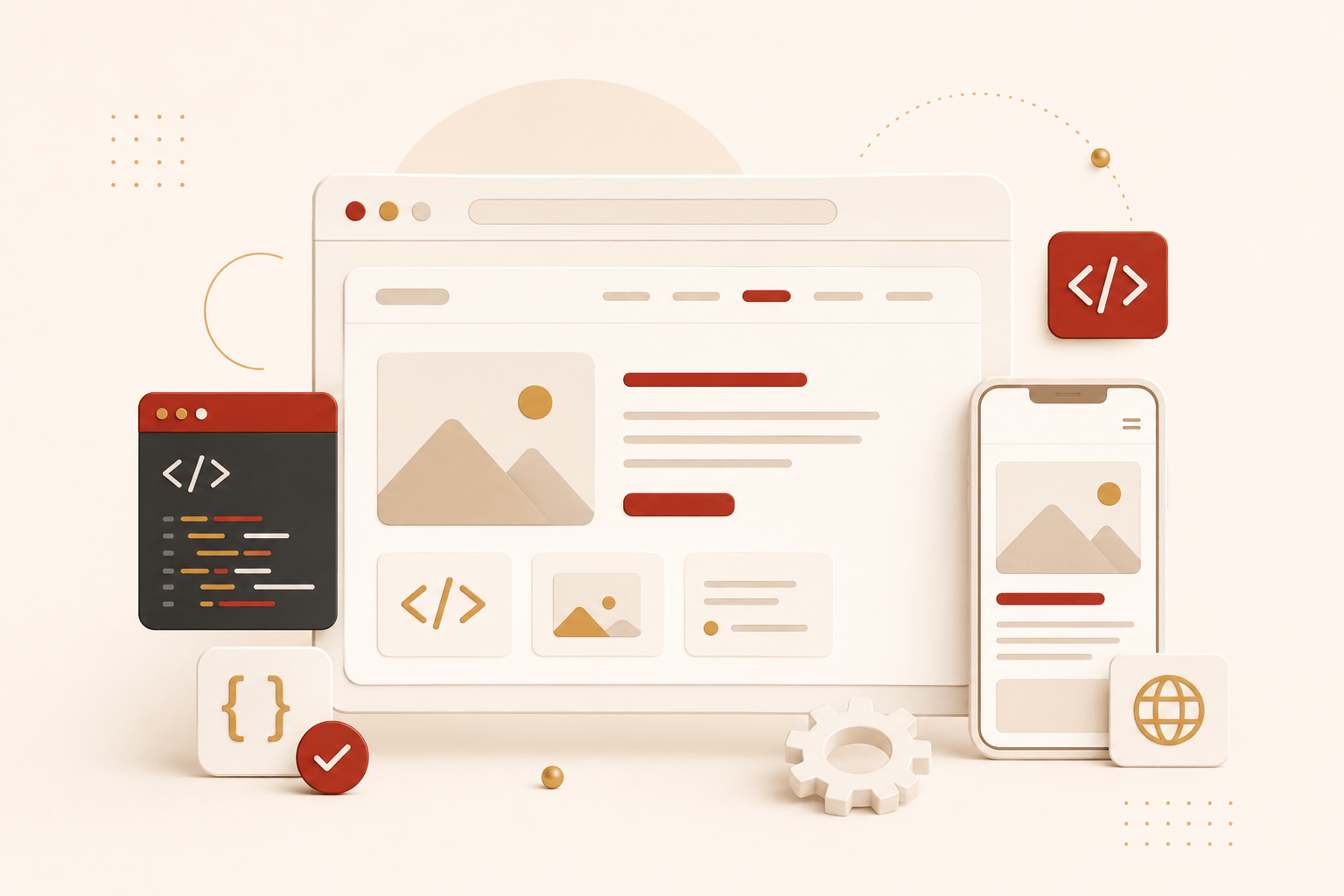 Illustration de développement web