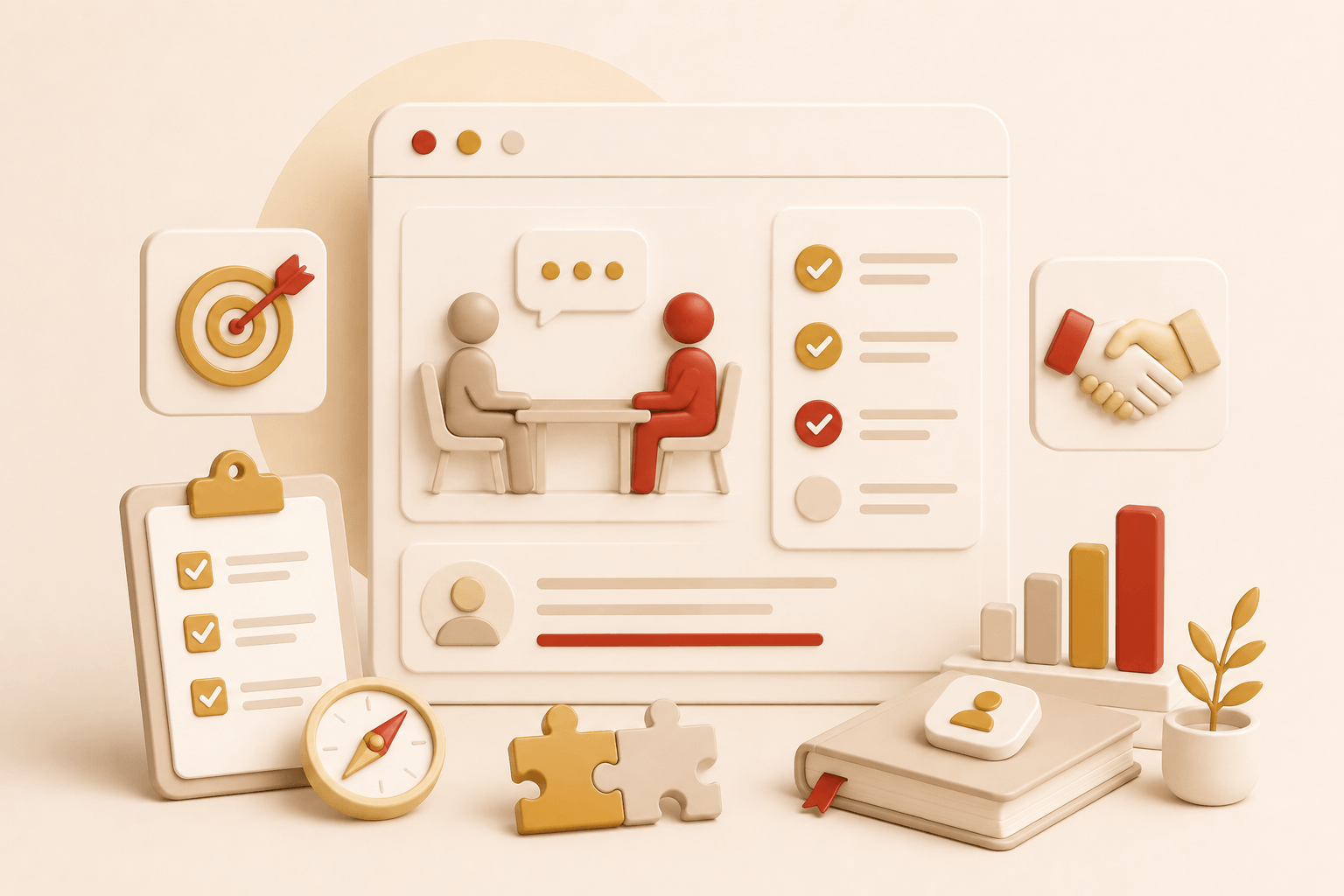 Illustration de conseil et accompagnement