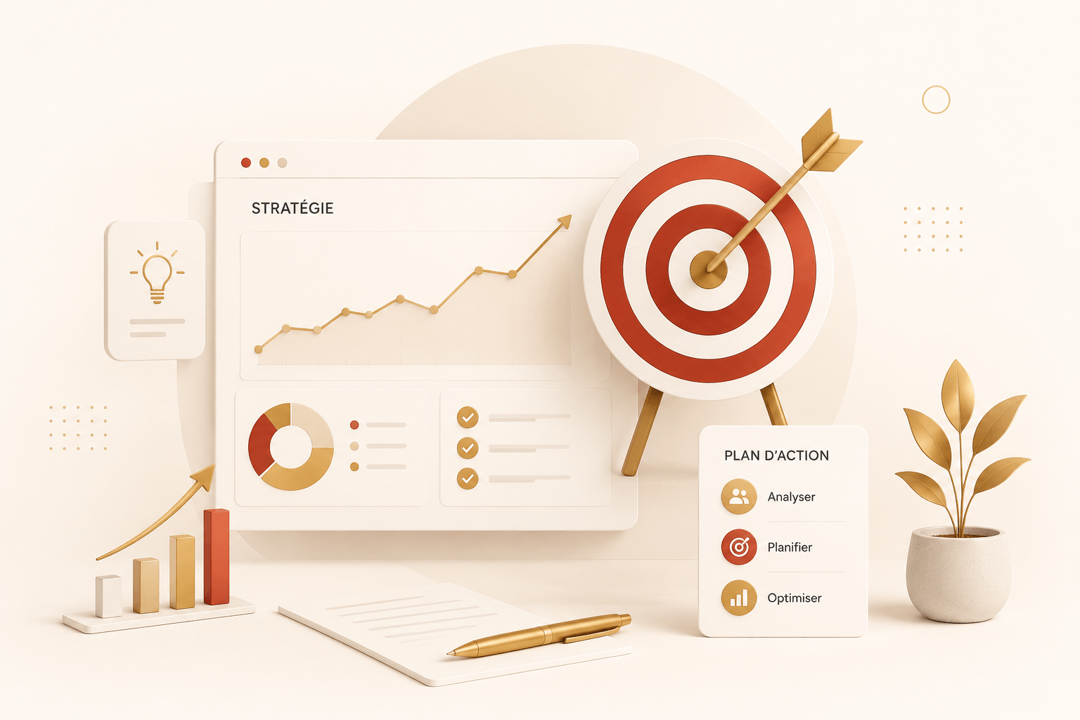 Illustration de stratégie marketing