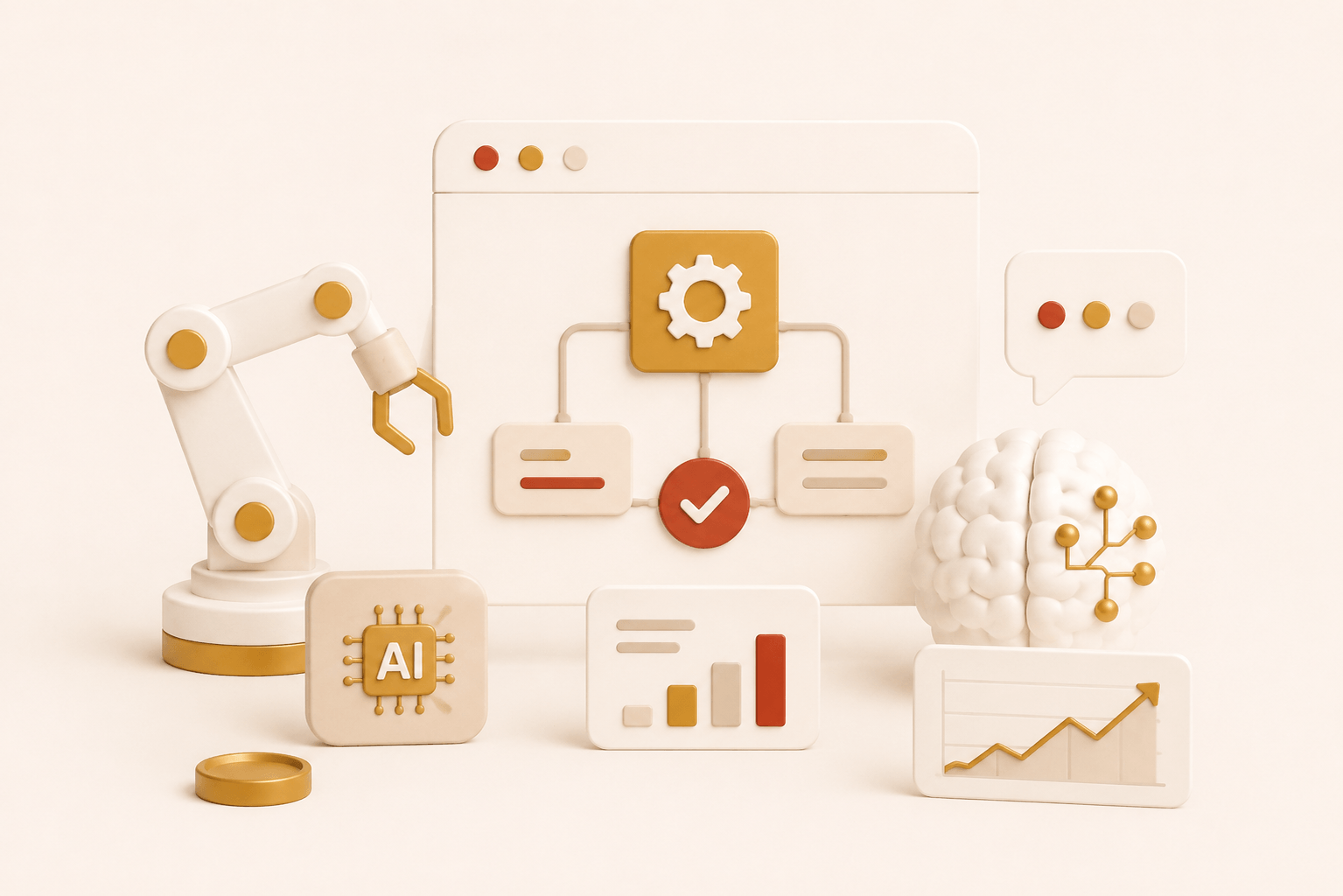 Illustration d'automatisation et intelligence artificielle